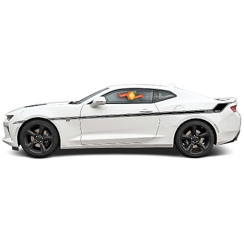 Kit di Adesivi Laterali in Vinile con Testo Personalizzato a Strisce Classiche per Chevy Camaro 2016-17