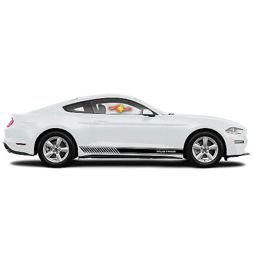 Adesivi Vinilici a Strisce Laterali Stile Racing per Musclecar Mustang 2005-2020