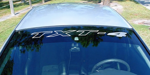 Adesivo in Vinile con Contorno Testo Personalizzato per Parabrezza per Dodge Challenger