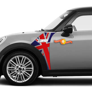 Un adesivo per decalcomanie grafiche per parafango con bandiera del Regno Unito modello Mini Cooper S Union Jack

