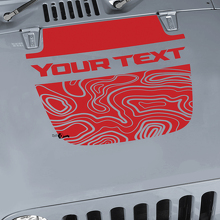 Kit grafico Jeep Wrangler Adesivo avvolgente in vinile Decalcomania oscurante Contour Map Decalcomania adesiva stile diviso per cofano
 2