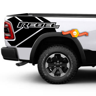 Dodge Ram Rebel Grunge Logo Camion letto Vinyl Decal grafico
