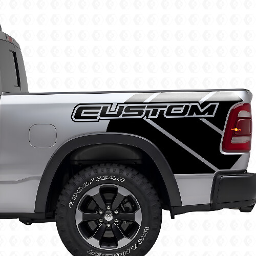 Dodge Ram Rebel Grunge Logo camion letto adesivo in vinile decalcomania grafica
