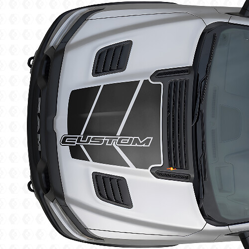 Adesivo in vinile personalizzato con grafica a lampeggio per cofano Dodge Ram