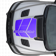 Adesivo in vinile personalizzato con grafica a lampeggio per cofano Dodge Ram_2