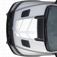 Adesivo in vinile personalizzato con grafica a lampeggio per cofano Dodge Ram_5