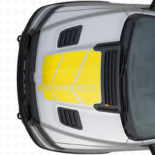 Adesivo in vinile personalizzato con grafica a lampeggio per cofano Dodge Ram_6