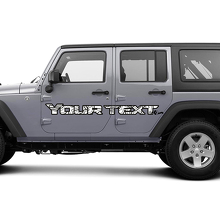 Kit grafico Jeep Adesivo avvolgente in vinile Decalcomania Blackout Contour Map Adesivo stile porta Decalcomania 2 colori
 3
