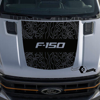 Nuova Ford F-150 F150 Outline Map adesivo per decalcomanie a strisce laterali con grafica sul cofano
