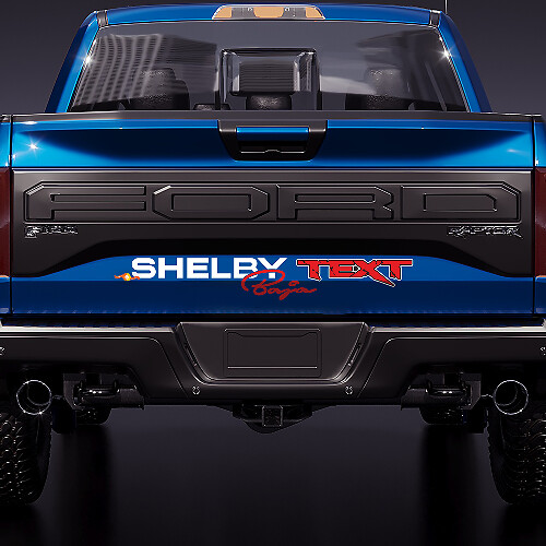 Ford F-150 Raptor Shelby Baja Edition logo adesivo decalcomania grafica letto laterale
