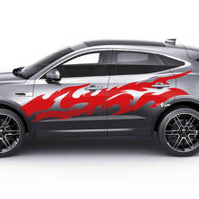 Jaguar E-Pace Adesivo grafico colorato laterale fiamma porte logo adesivo
 3