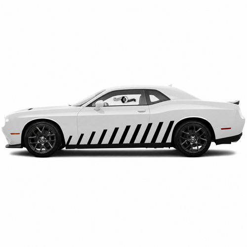 Sloped Hatch Stripe Pair Minigonna Adesivo in vinile per Dodge Challenger Hellcat
