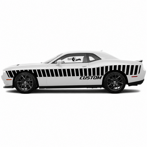 CUSTOM Sloped Racing Stripes — Adesivo in vinile (portiera) per Dodge Challenger Hellcat