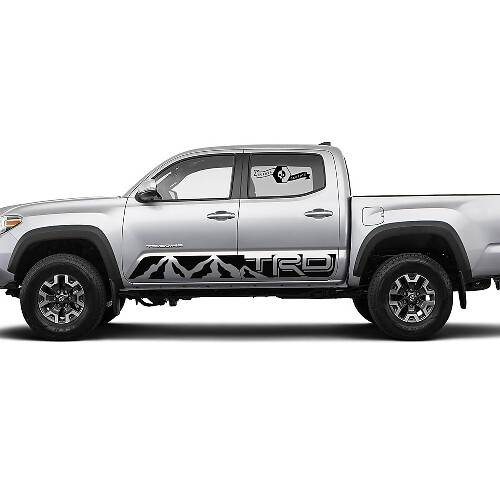 Coppia strisce per Tacoma Side Rocker Mountains TRD Pannello adesivi in ​​vinile Decal adatta per Toyota Tacoma
