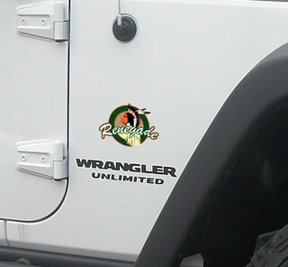 2 logo RENEGADE Jeep Wrangler CJ adesivo in vinile adesivo