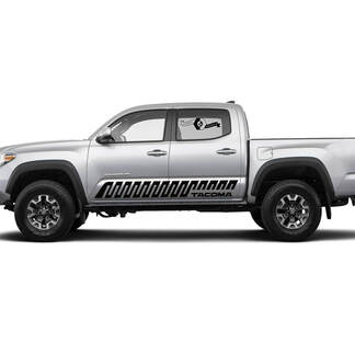 Coppia strisce per Tacoma Side Rocker Panel Crankle Lines Style Vinyl Stickers Decal adatta per Toyota Tacoma
