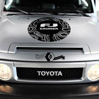 Nuovo Toyota FJ Cruiser Contour Map Hood Decal Sticker
