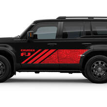Mappa topografica laterale FJ Cruiser Porte Adesivo per avvolgimento di decalcomania per Toyota FJ Cruiser
 2