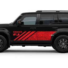 Adesivo Vinilico per Porta Laterale Stile Mappa Topografica per Toyota FJ Cruiser_2