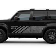 Mappa topografica laterale FJ Cruiser Porte Adesivo per avvolgimento di decalcomania per Toyota FJ Cruiser
 4