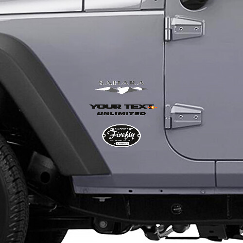 Adesivo Laterale Personalizzato Sahara per Jeep Wrangler Unlimited