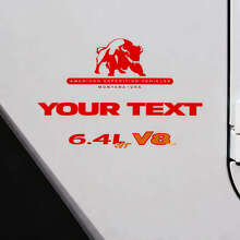 Kit Adesivi in Vinile Personalizzati con Testo per Jeep Wrangler 6.4L V8 Bull_2