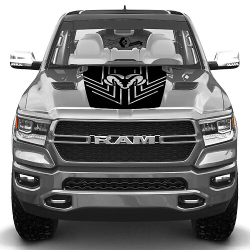 Adesivo Vinilico Cofano Rebel Arrow Line per Truck Dodge Ram