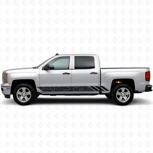 Strisce in Vinile con Contorno Topografico per Portiere e Minigonne per Chevrolet Silverado 1500 K2XX 2014-2019_2