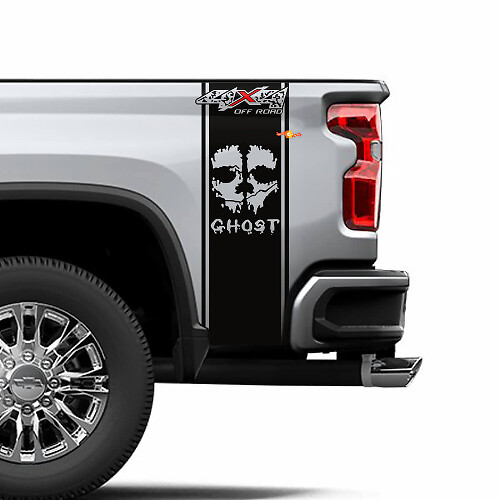 2 Chevrolet Silverado 4x4 Off-Road Ghost Edition Vinyl Lide Stripe Decal Decal Sticker Graphics
