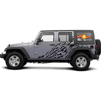 2 adesivi in ​​vinile per porte laterali Splash per Jeep Wrangler 2016-2021
