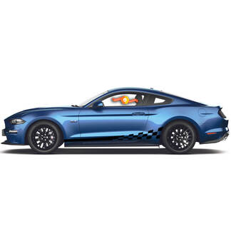 2x adesivo decalcomania vinile striscia laterale body kit per Ford Mustang 2015 2016 2017 2018

