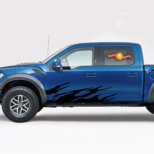 Decal Sticker Graphic Stripes Brush Side per Ford Supercab F150 2018 2019 2020

