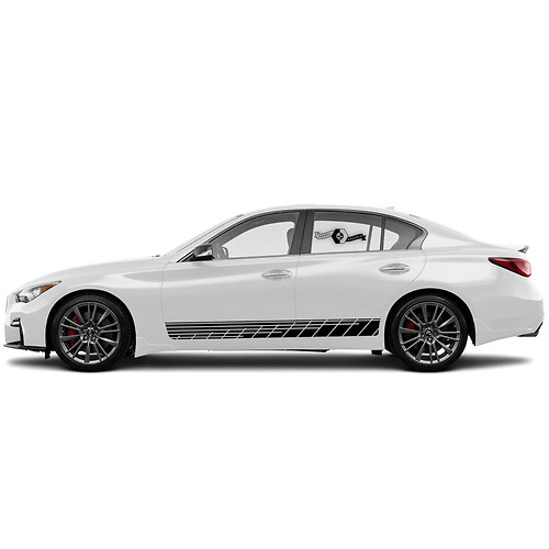 Accoppiatore Adesivo Adesivo Porta laterale sottile linee striscia per infiniti G50