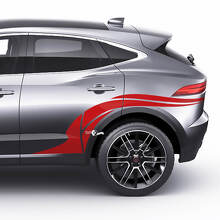 Adesivo grafico per arco ruota posteriore Jaguar E-Pace con logo
 3