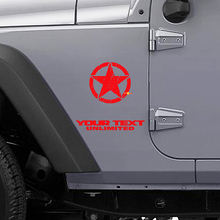 Adesivo in Vinile Stella Effetto Invecchiato per Jeep Wrangler YK JK XJ_2