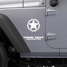 Adesivo in Vinile Stella Effetto Invecchiato per Jeep Wrangler YK JK XJ_3