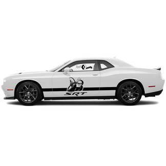 Decalcomanie laterali SRT Scat Pack Line per adesivi Dodge Challenger o Charger Vinyl Decals
