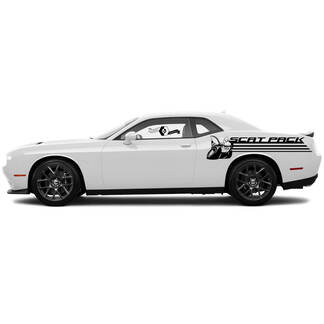 Decalcomanie laterali Scat Pack Line per adesivi Dodge Challenger o Charger Vinyl Decals
