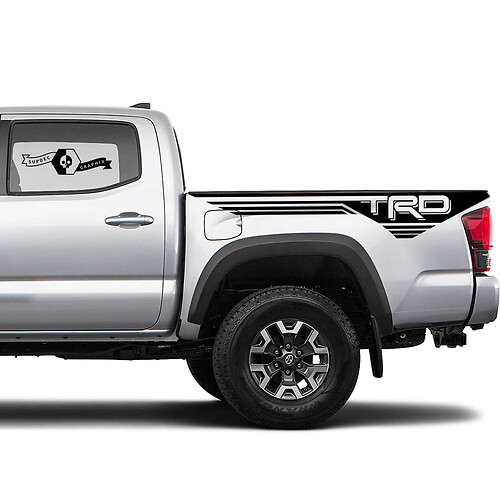 TRD 4x4 Linee off-road Leadeside Side Side Adesivi per vinile Decal Fit to Toyota Tacoma Tundra Tutti gli anni # 22