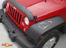 Adesivo in Vinile Bigfoot Footprint per Paraurti Jeep Wrangler_2