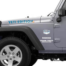Kit adesivi vinilici cofano e lati Yeti Edition per Jeep Wrangler_3
