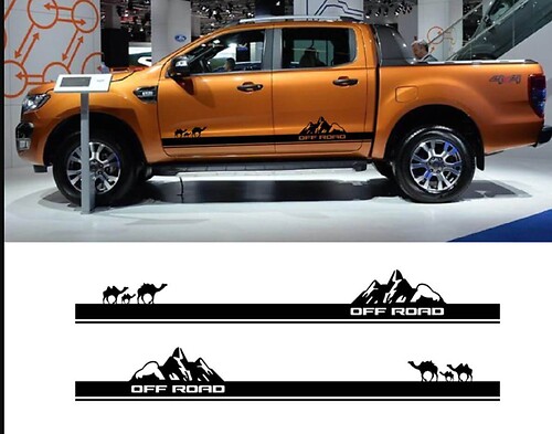 TRD fuoristrada Montagne Porte Deserto del Sahara Adesivi laterali in vinile Decal adatta a Toyota Tacoma Tundra tutti gli anni
