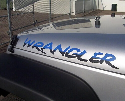 2 decalcomanie adesive in vinile Jeep Wrangler YK JK XJ