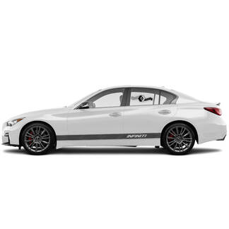 2 New Decalcomaner Rocker Panel Sticker Linee orizzontali Modern Slim Stripe per INFINITI G50