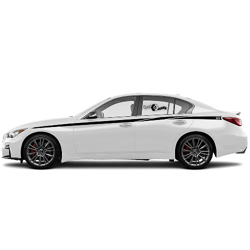 Kit di Adesivi Laterali a Strisce Brandizzate per Infiniti Q50 Q60
