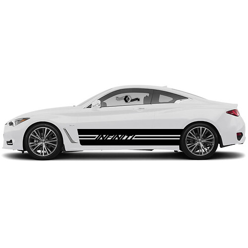 Strisce Laterali Ampie con Marchio Adesivo in Vinile per Infiniti Q50