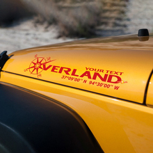 Adesivo in Vinile Personalizzato per Cofano Overland per Jeep Rubicon_2