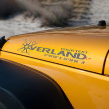 Adesivo in Vinile Personalizzato per Cofano Overland per Jeep Rubicon_3