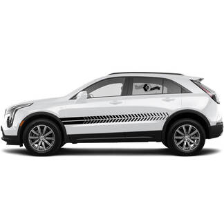 2 nuove decalcomanie per porte inclinate linee adesive strisce per Cadillac XT4
