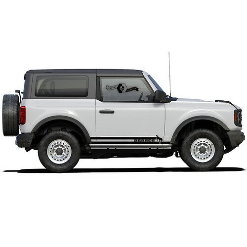 Accoppia una nuova striscia di adesivo per pannelli in vinile de decalcomania retrò per Ford Bronco 2-porta